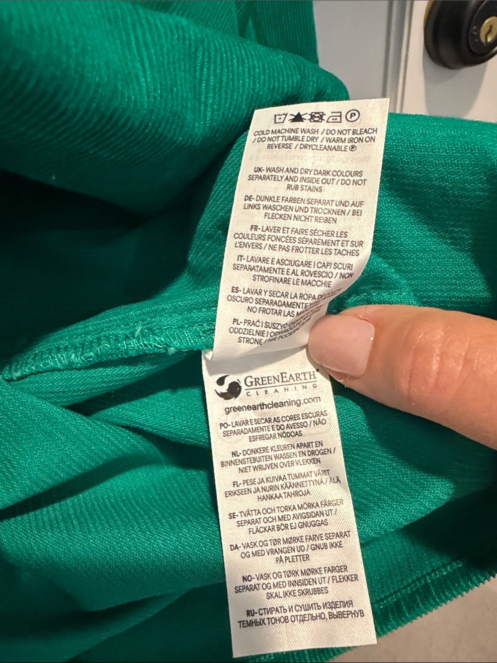 Boden Green Fine Wale Corduroy Long Sleeve Belted Dress, US Size 16-18R - Picture 5 of 5